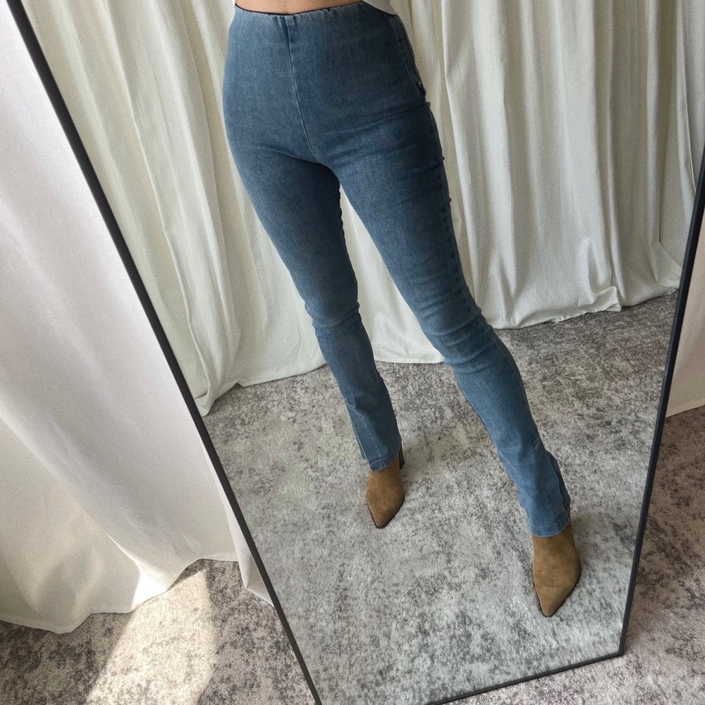 EMORY ROSE Denim High Waist Bootcut Leggings - Picture 6 of 13